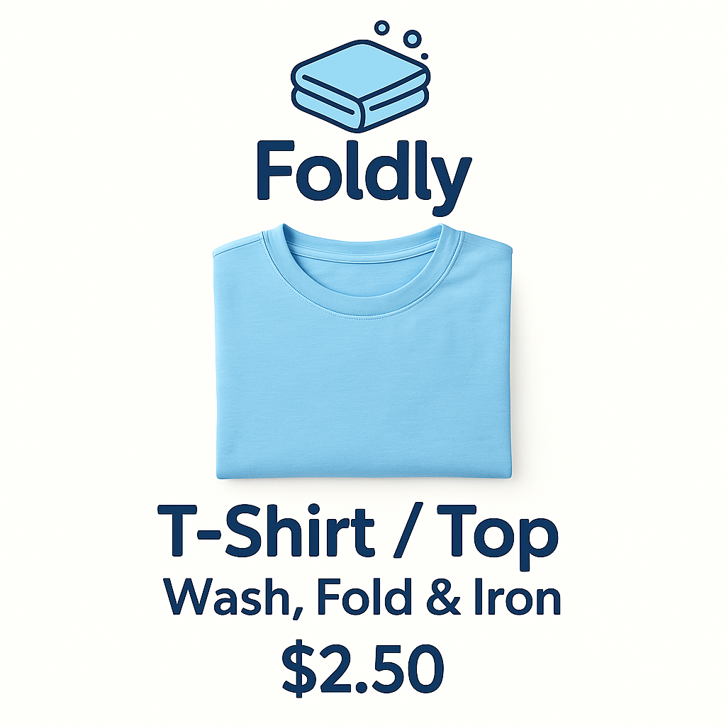 T-Shirt / Top – Wash, Fold & Iron